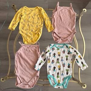 Baby Girl Disney Princess Onesie Bundle Size 12M